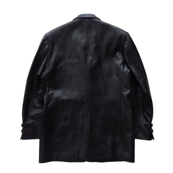 Vintage Ponti Platinum Black Genuine Leather Blazer - Picture 2 of 11